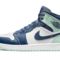 Air Jordan 1 Mid Mystic Navy Mint Foam - 554724-413 / 554725-413 - 1