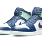 Air Jordan 1 Mid Mystic Navy Mint Foam - 554724-413 / 554725-413 - 2