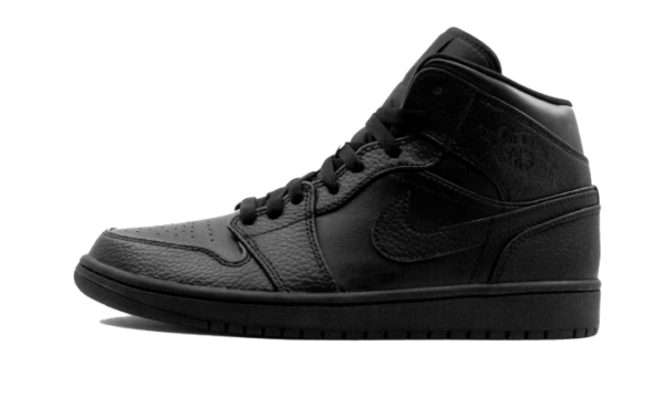 Air Jordan 1 Mid Triple Black - 554725-091 / 554724-091 - 1