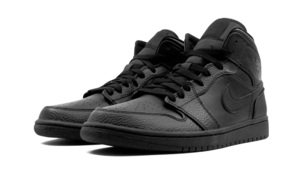 Air Jordan 1 Mid Triple Black - 554725-091 / 554724-091 - 2