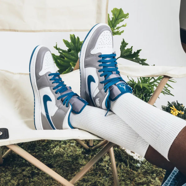 Air Jordan 1 Mid True Blue - DQ8426-014 / DQ8423-014 - 4