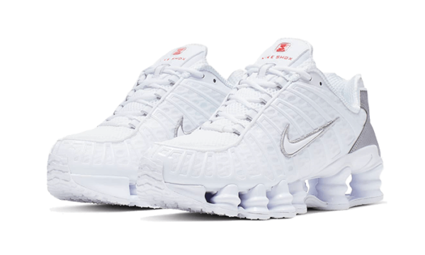 Nike Shox TL White Metallic Silver Max Orange - AR3566-100 / AV3595-100 - 2