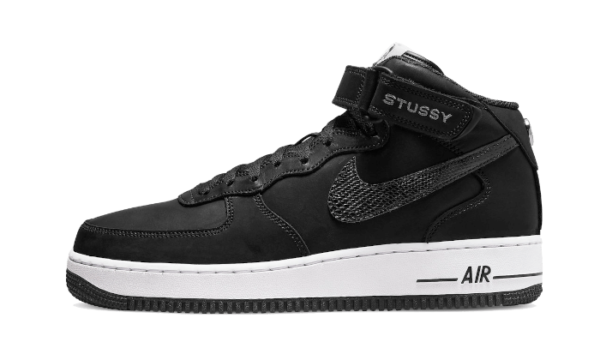 Nike Air Force 1 Mid Stussy All Black - DJ7840-001 - 1