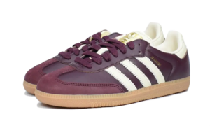 Adidas Samba OG Maroon Gold Metallic - ID0477 - 2