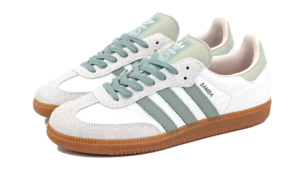 Adidas Samba OG Cloud White Silver Green - ID0492 - 2