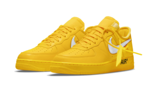 Nike Air Force 1 Low Off-White University Gold Metallic Silver - DD1876-700 - 2