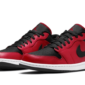 Air Jordan 1 Low Reverse Bred Pebbled Swoosh - 553558-605 - 2