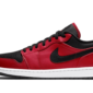 Air Jordan 1 Low Reverse Bred Pebbled Swoosh - 553558-605 - 1