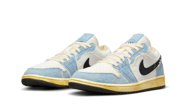 Air Jordan 1 Low SE WRMK Sashiko Denim - FN7670-493 - 2