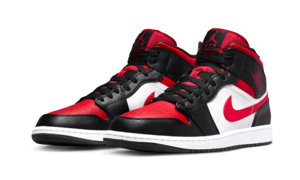 Air Jordan 1 Mid Alternate Bred Toe - 554724-079 / 554725-079 - 2