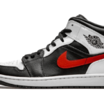 Air Jordan 1 Mid Black Chile Red White - 554724-075 / 554725-075 - 1