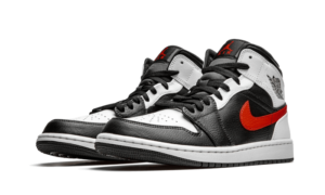 Air Jordan 1 Mid Black Chile Red White - 554724-075 / 554725-075 - 2