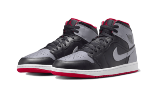 Air Jordan 1 Mid Black Grey Red - DQ8426-006 / DQ8423-006 - 2