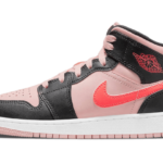 Air Jordan 1 Mid Black Pink Crimson - 554725-604 - 1