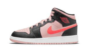 Air Jordan 1 Mid Black Pink Crimson - 554725-604 - 1