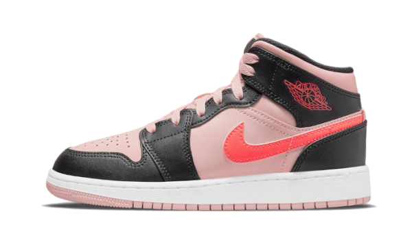 Air Jordan 1 Mid Black Pink Crimson - 554725-604 - 1