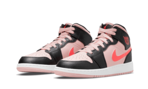 Air Jordan 1 Mid Black Pink Crimson - 554725-604 - 2