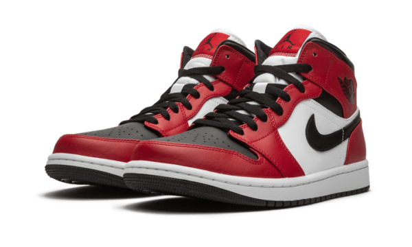 Air Jordan 1 Mid Chicago Black Toe - 554724-069 - 2