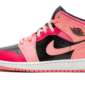 Air Jordan 1 Mid Coral Chalk Pink - 554725-662 - 1