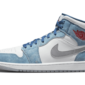 Air Jordan 1 Mid French Blue Fire Red - DN3706-401 / DR6235-401 - 1