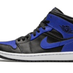 Air Jordan 1 Mid Hyper Royal Tumbled Leather - 554725-077 / 554724-077 - 1