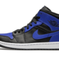 Air Jordan 1 Mid Hyper Royal Tumbled Leather - 554725-077 / 554724-077 - 1