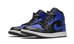 Air Jordan 1 Mid Hyper Royal Tumbled Leather - 554725-077 / 554724-077 - 2