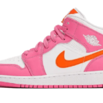 Air Jordan 1 Mid Pinksicle Safety Orange - DX3240-681 - 1