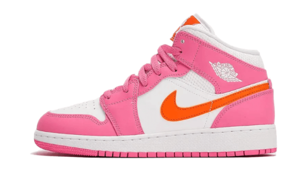Air Jordan 1 Mid Pinksicle Safety Orange - DX3240-681 - 1