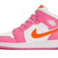 Air Jordan 1 Mid Pinksicle Safety Orange - DX3240-681 - 1