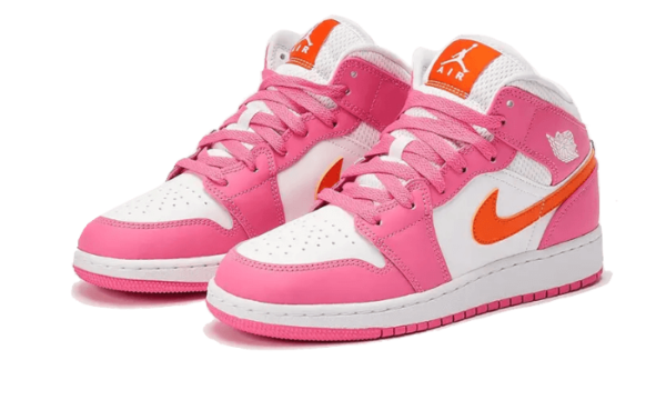 Air Jordan 1 Mid Pinksicle Safety Orange - DX3240-681 - 2