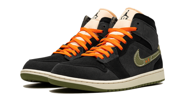Air Jordan 1 Mid SE Craft Anthracite Light Olive - FD6817-003 / FD5847-003 - 2