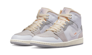Air Jordan 1 Mid SE Craft Inside Out White Grey - DM9652-100 / DQ3726-100 - 2