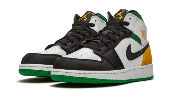 Air Jordan 1 Mid SE White Laser Orange Lucky Green - 852542-101 / BQ6931-101 - 2