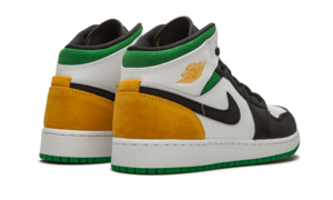 Air Jordan 1 Mid SE White Laser Orange Lucky Green - 852542-101 / BQ6931-101 - 3