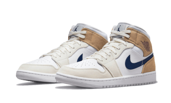 Air Jordan 1 Mid Tan Suede Navy - DO6726-100 - 2