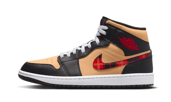 Air Jordan 1 Mid SE Tartan Swoosh - DZ5329-001 - 1