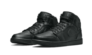 Air Jordan 1 Mid Triple Black (2022) - 554724-093 / 554725-093 - 2