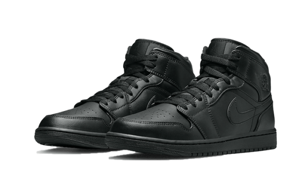 Air Jordan 1 Mid Triple Black (2022) - 554724-093 / 554725-093 - 2