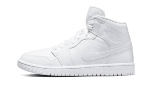 Air Jordan 1 Mid Triple White Patent Swoosh – DV0991-111 – 1