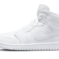 Air Jordan 1 Mid Triple White Patent Swoosh - DV0991-111 - 1