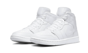 Air Jordan 1 Mid Triple White Patent Swoosh - DV0991-111 - 2