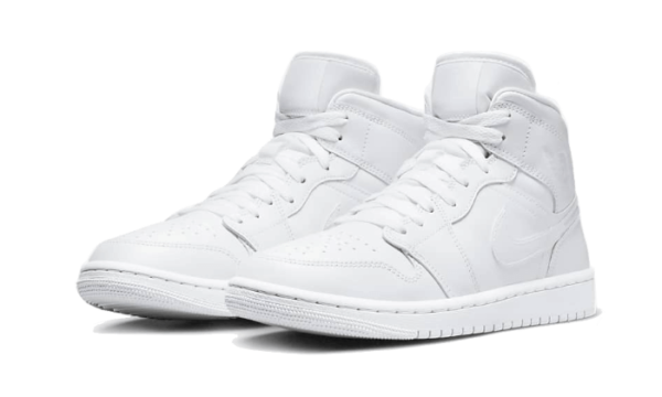 Air Jordan 1 Mid Triple White Patent Swoosh - DV0991-111 - 2