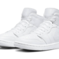 Air Jordan 1 Mid Triple White Patent Swoosh - DV0991-111 - 2