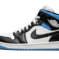 Air Jordan 1 Mid University Black White - BQ6472-102 - 1