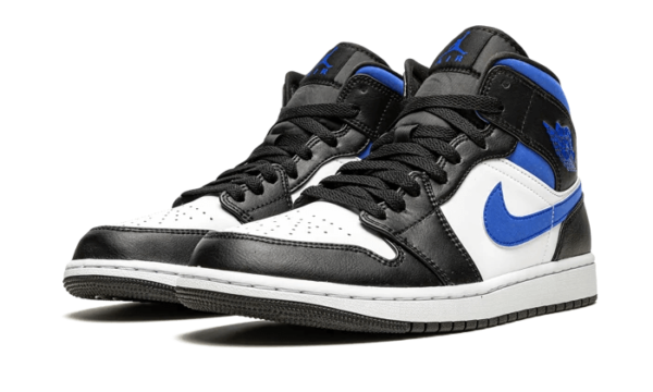 Air Jordan 1 Mid White Black Royal - 554725-140 / 554724-140 - 2