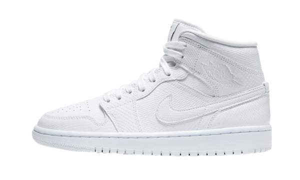 Air Jordan 1 Mid White Snakeskin - BQ6472-110 - 1
