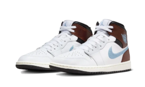 Air Jordan 1 Retro Mid SE Brown Blue Grey - FQ8162-142 / FQ7831-142 - 2