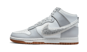 Nike Dunk High Retro Chenille Swoosh White Grey – DR8805-003 – 1