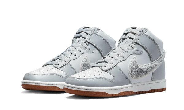 Nike Dunk High Retro Chenille Swoosh White Grey - DR8805-003 - 2